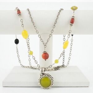 Studio Barse Double Strand Multi GemStone Necklace
